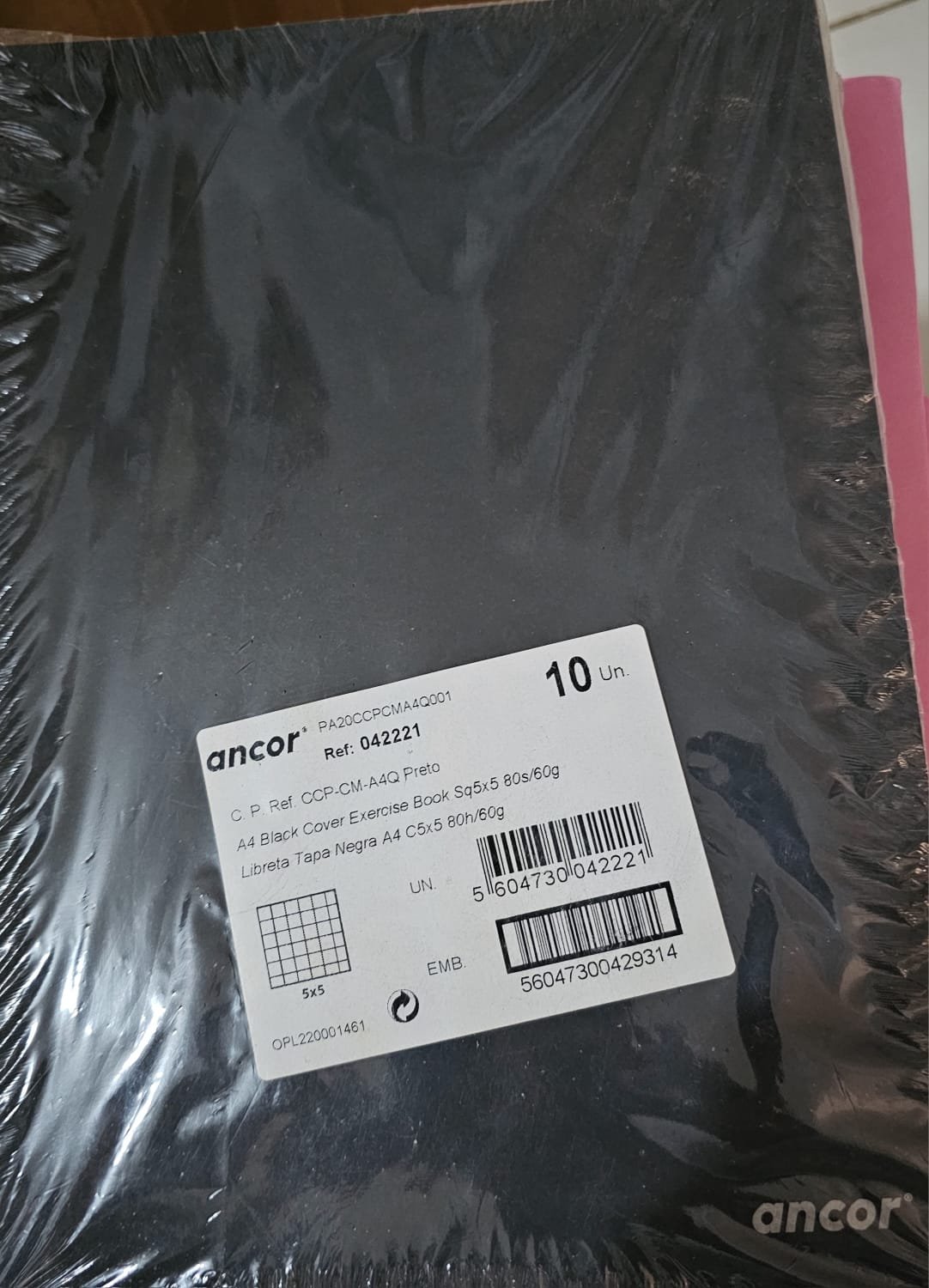 CADERNO A4 CAPA QUADRICULAR, ANCOR