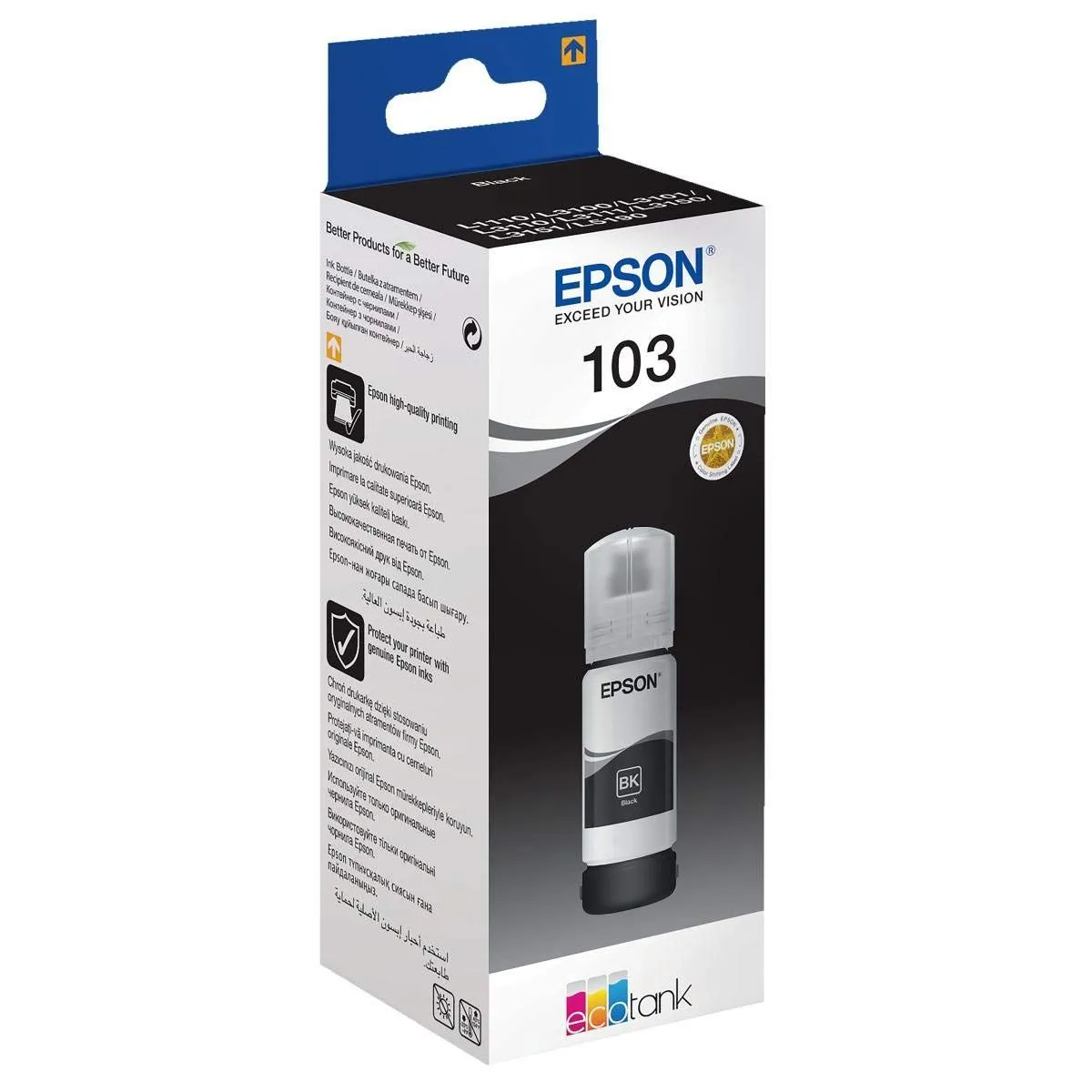 TINTEIRO ECO TANK 103, EPSON PRETO