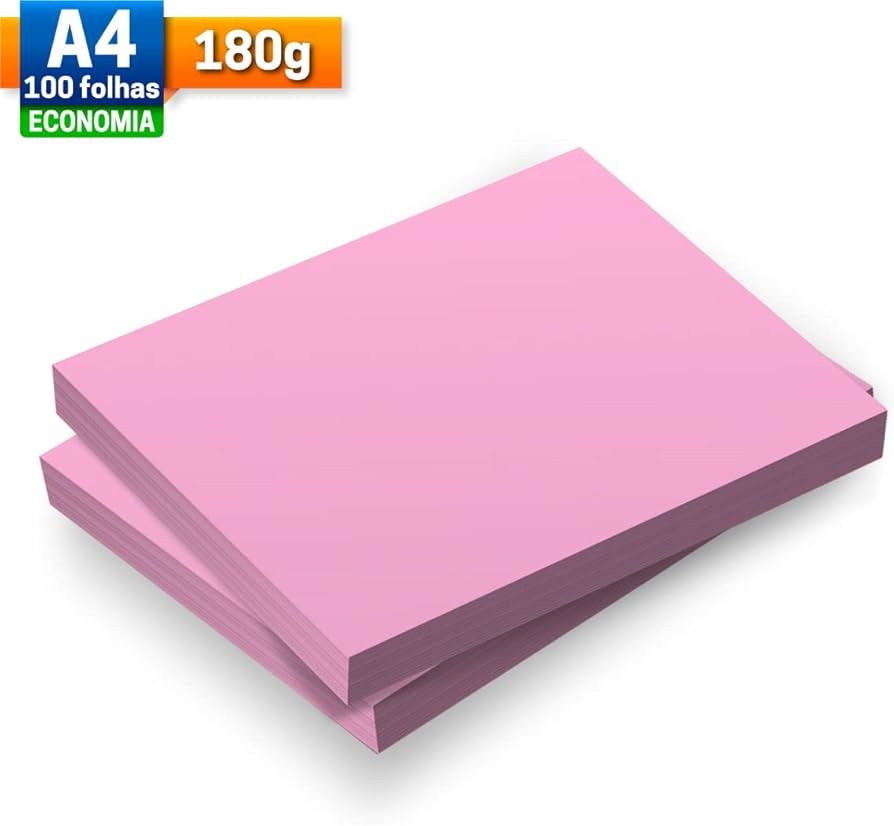 CARTOLINA A4 ISSO 9001 COR DE ROSA